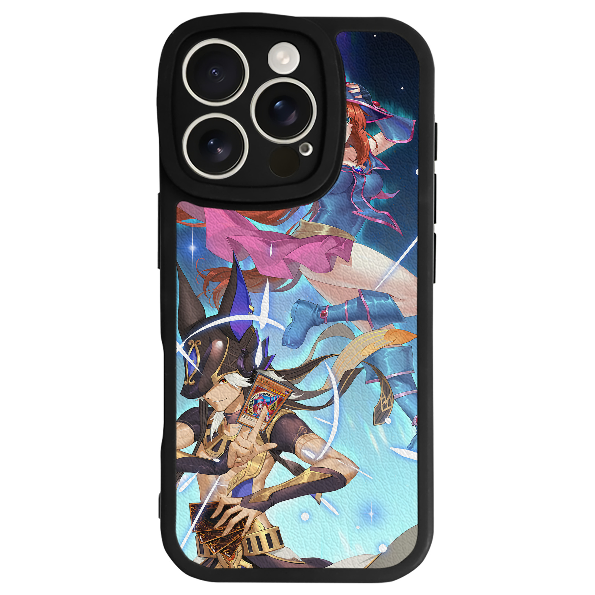 （画像用） 遊☆戯☆王 Yu-Gi-Oh! 【iPhone 16シリーズ対応】シリコンスマホケース（レザー調） 材質：シリコン